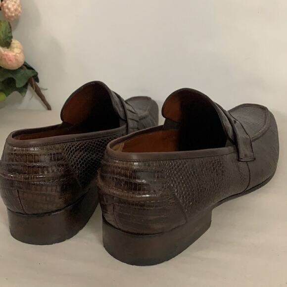 LOS ALTOS EXOTIC GENUINE CROCODILE PENNY LOAFERS SIZE 12 - Picture 2 of 6